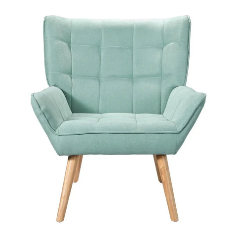 Artiss Armchair Lounge Chair Accent Chairs Sofa Linen Fabric Cushion Seat Blue - Chez Guru