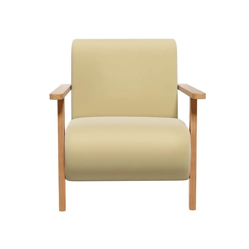 Artiss Armchair Velvet Yellow Olie - Chez Guru