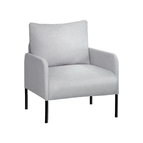 Artiss Armchair Accent Chair Pillow Fabric Grey - Chez Guru