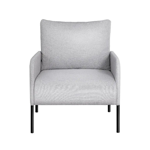Artiss Armchair Accent Chair Pillow Fabric Grey - Chez Guru