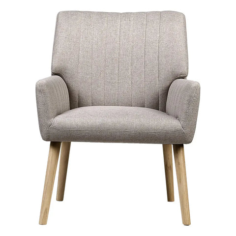 Artiss Armchair Fabric Beige Sebastini - Chez Guru
