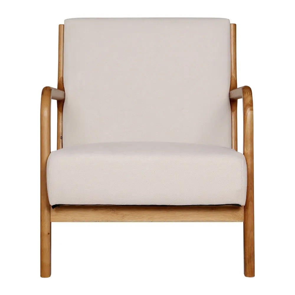 Artiss Armchair Fabric Beige Olive - Chez Guru