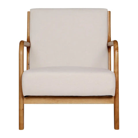 Artiss Armchair Fabric Beige Olive - Chez Guru