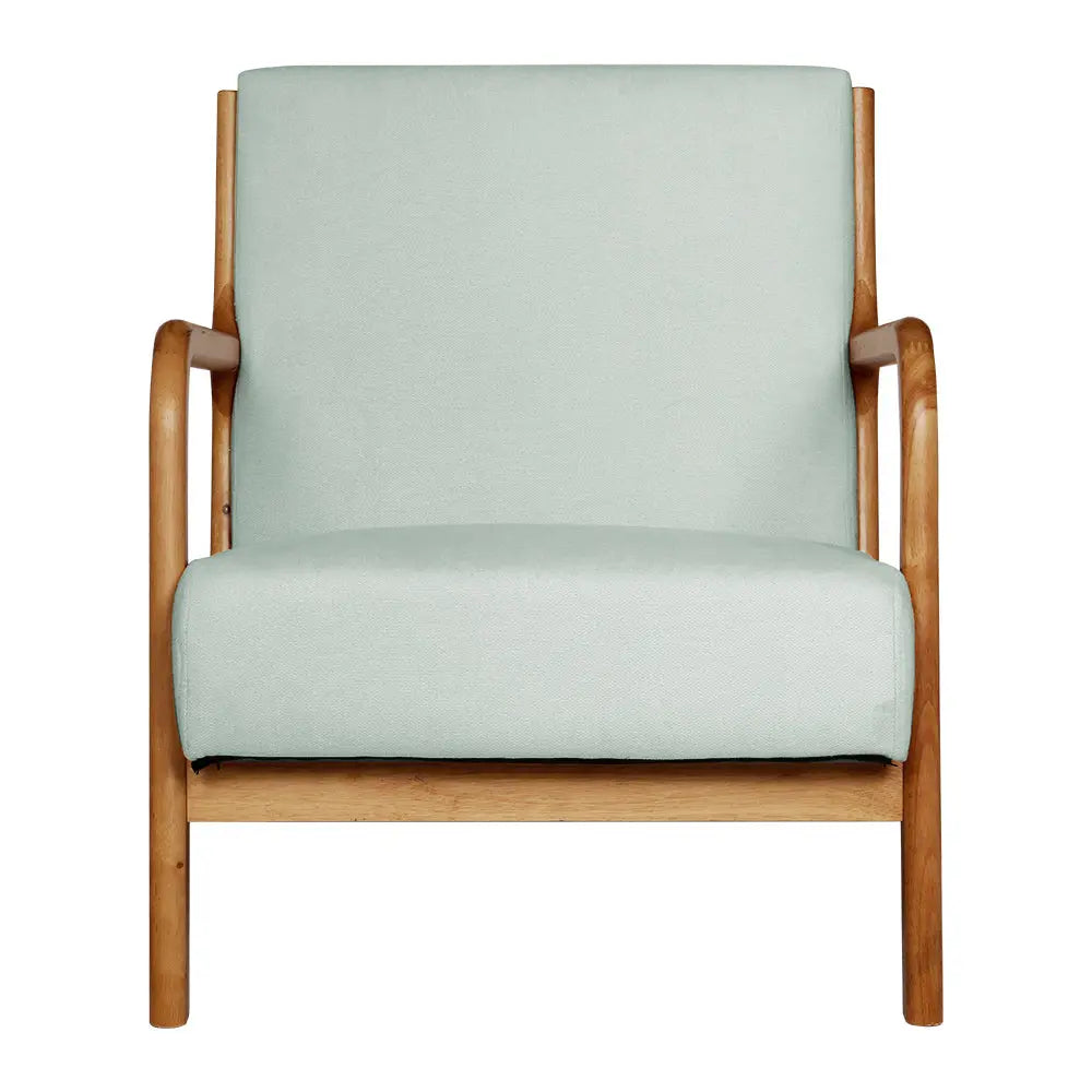 Artiss Armchair Fabric Grey Olive - Chez Guru