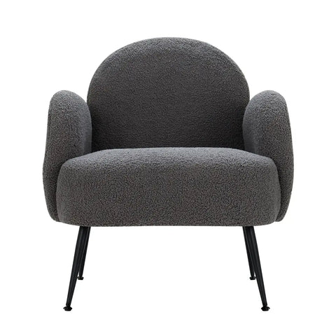 Artiss Armchair Boucle Charcoal Hanes - Chez Guru