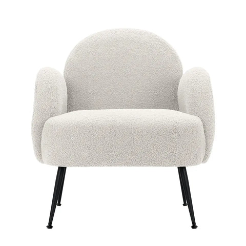 Artiss Armchair Boucle White Hanes - Chez Guru