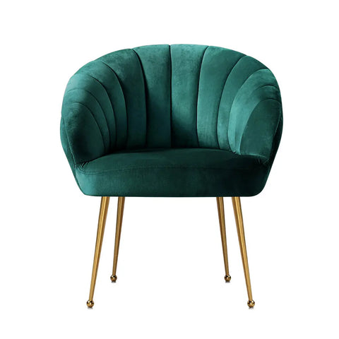 Artiss Armchair Velvet Green Eloise - Chez Guru