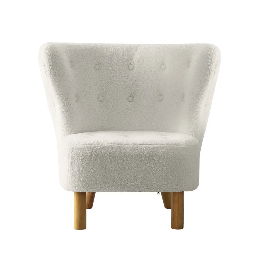 Artiss Armchair Lounge Accent Chair Armchairs Couch Chairs Sofa Bedroom White - Chez Guru