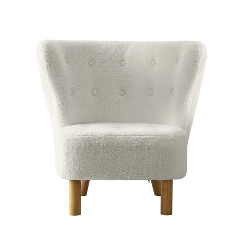 Artiss Armchair Lounge Accent Chair Armchairs Couch Chairs Sofa Bedroom White - Chez Guru