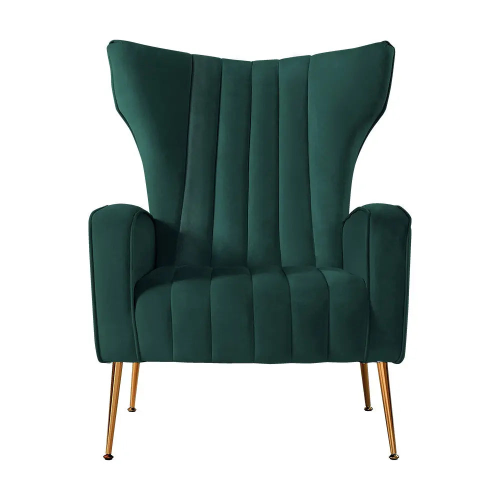Artiss Armchair Green Velvet Kate - Chez Guru