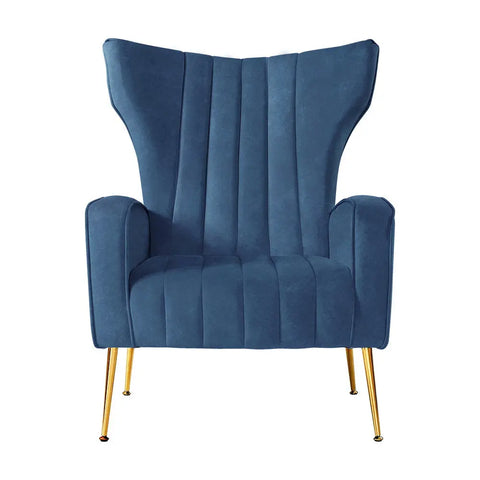 Artiss Armchair Navy Velvet Kate - Chez Guru