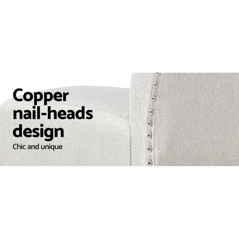 Artiss 2x Bar Stools Linen Upholstered Chairs Chez Guru