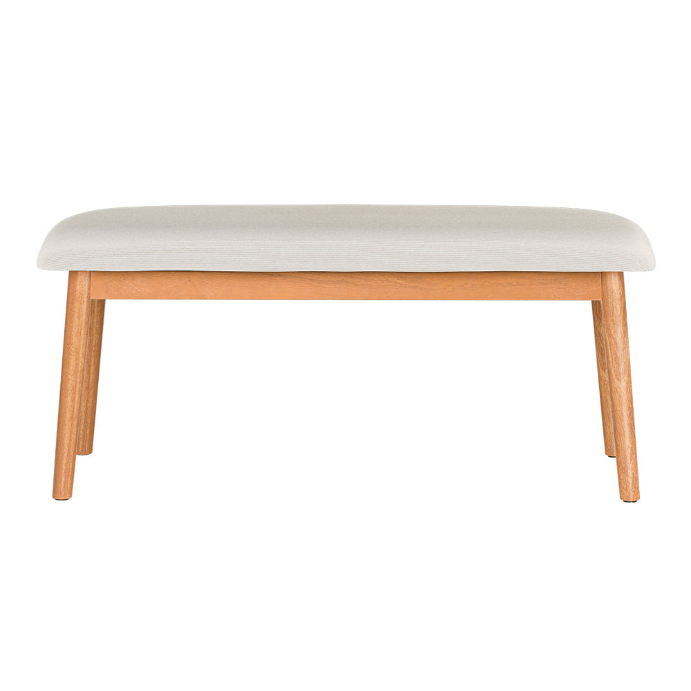 Artiss Dining Bench Upholstery Seat Wooden Chair 106cm Chez Guru