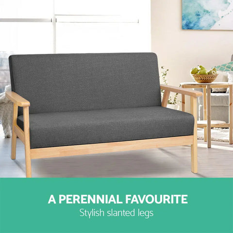 Artiss 2-Seater Sofa Armchair Skane - Chez Guru