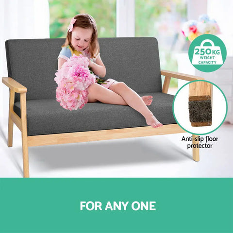 Artiss 2-Seater Sofa Armchair Skane - Chez Guru