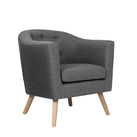 Artiss Armchair Tub Chair Grey Adora - Chez Guru