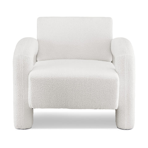 Artiss Armchair Accent Chair Lounge Sofa Couch Curved Seat Boucle White