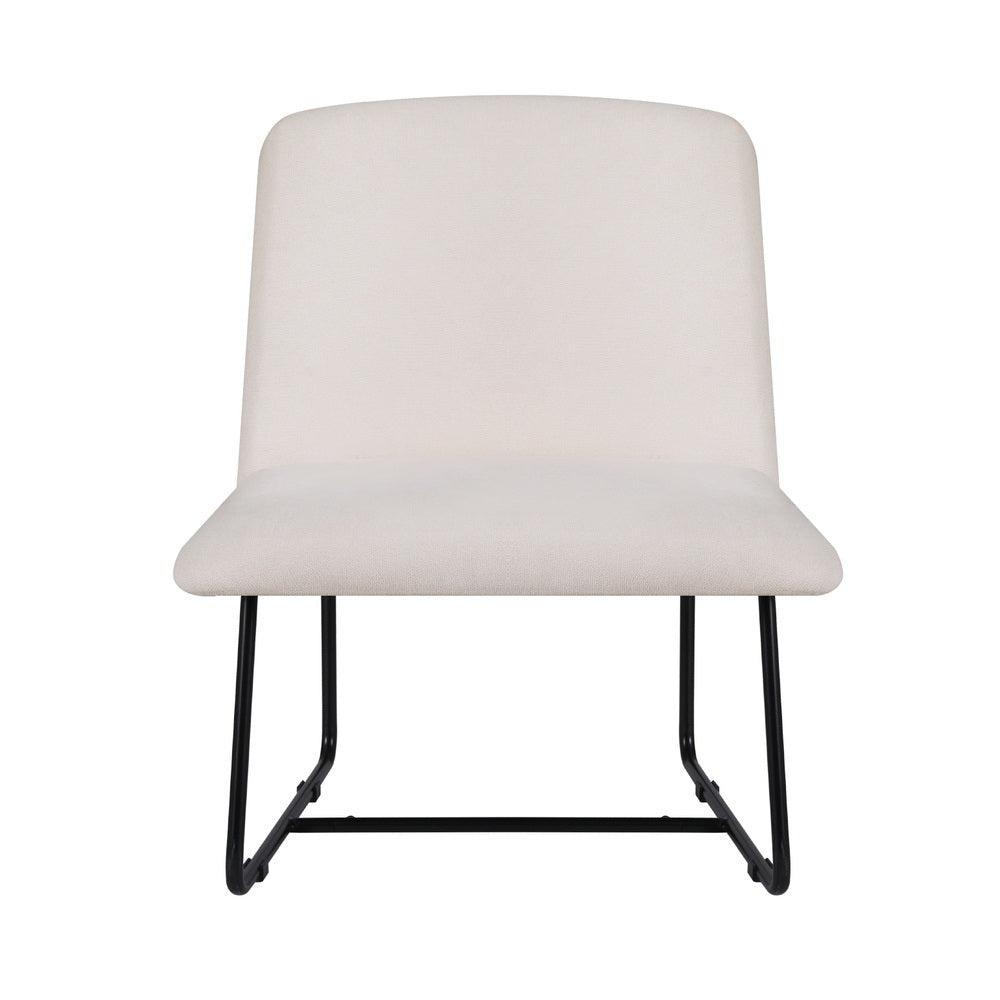 Artiss Accent Chair Armchair Cross Leg Beige Chez Guru