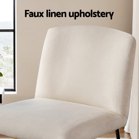 Artiss Accent Chair Armchair Cross Leg Beige Chez Guru