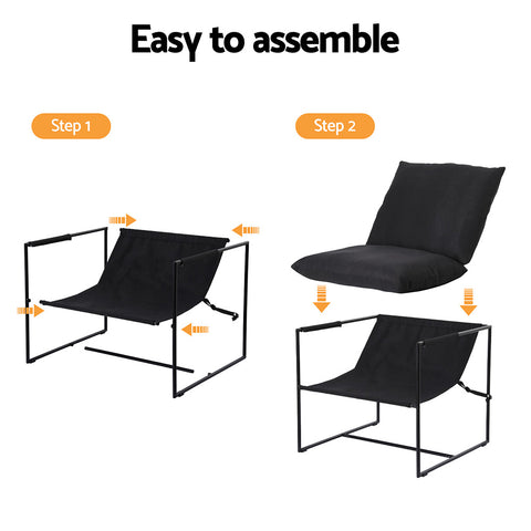 Artiss Armchair Lounge Chair Sling Black