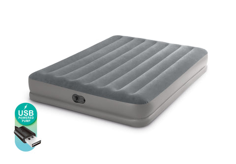 INTEX Queen Dura-Beam® Standard Downy Easy Comfort® Air Mattress 10 w/ Hand Pump 64765