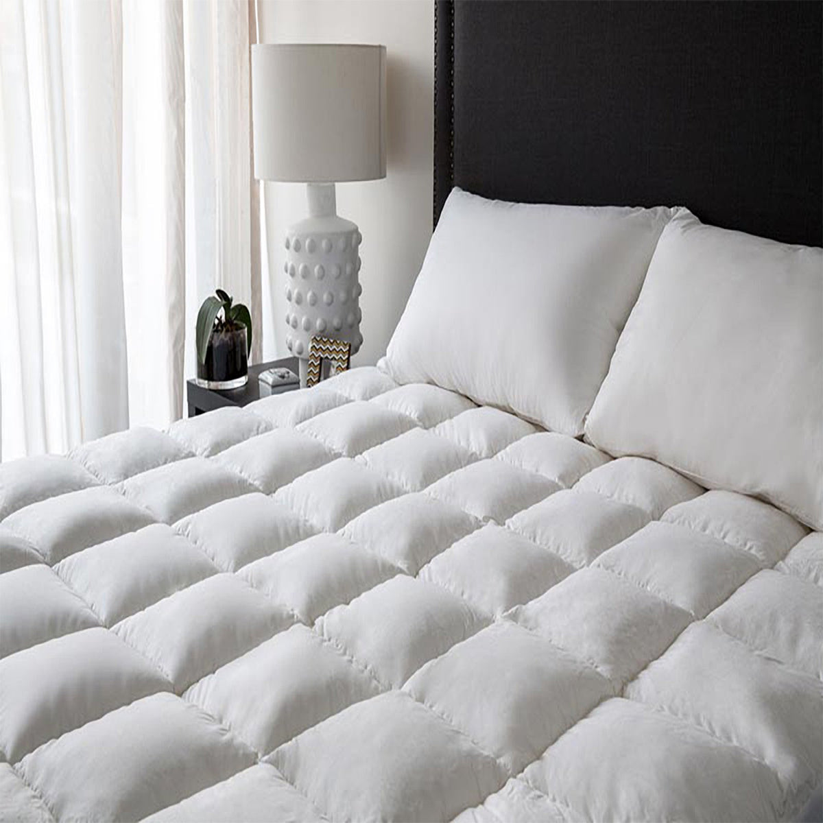Deluxe 1000 GSM High Loft Fully Fitted Mattress Topper by Renee Taylor King Chez Guru