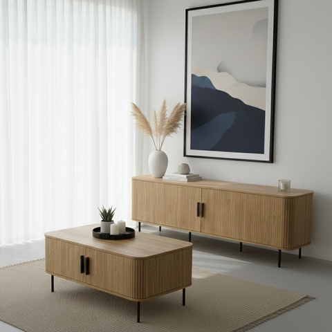 Florence 2 Door Entertainment Unit Oak