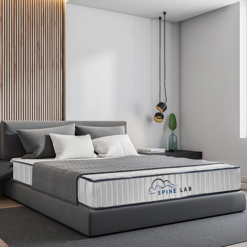 Spine-Lab Mattress 5 Zone 21cm Medium Firm Foam Bonnell Spring - Double - White Chez Guru