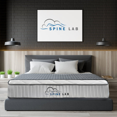 Spine-Lab Mattress 5 Zone 21cm Medium Firm Foam Bonnell Spring - Double - White Chez Guru