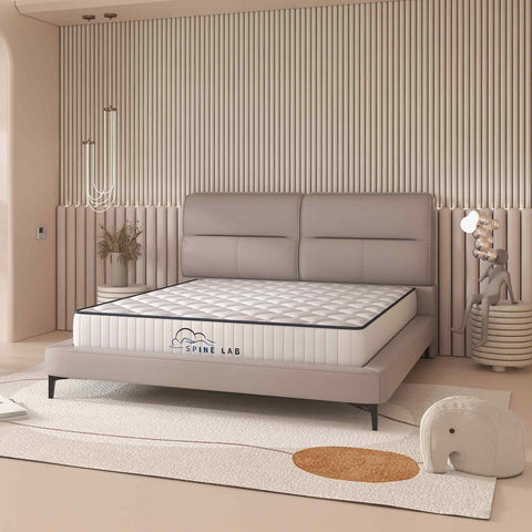 Spine-Lab Mattress 5 Zone 21cm Medium Firm Foam Bonnell Spring - King Single - White Chez Guru
