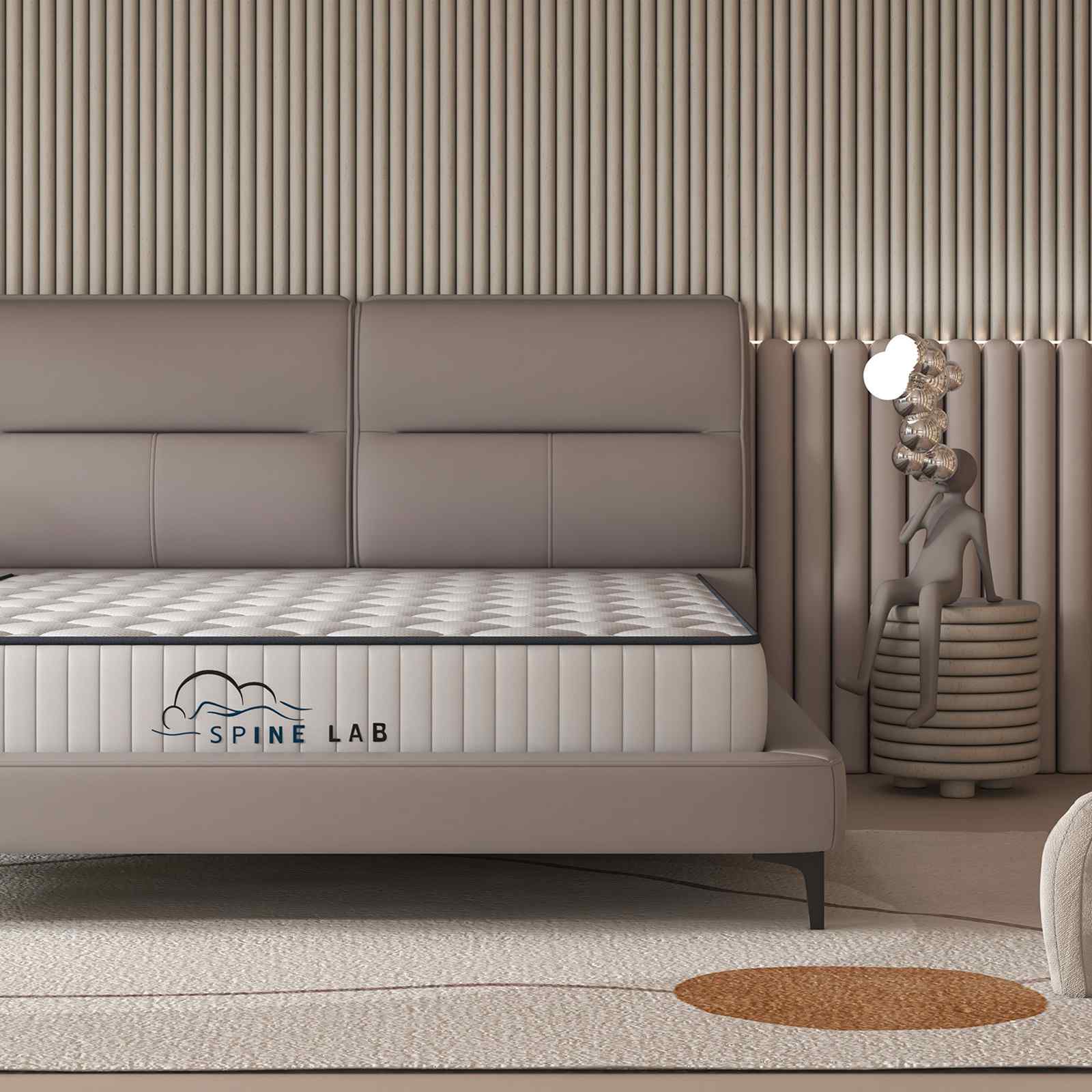 Spine-Lab Mattress 5 Zone 21cm Medium Firm Foam Bonnell Spring - King Single - White Chez Guru