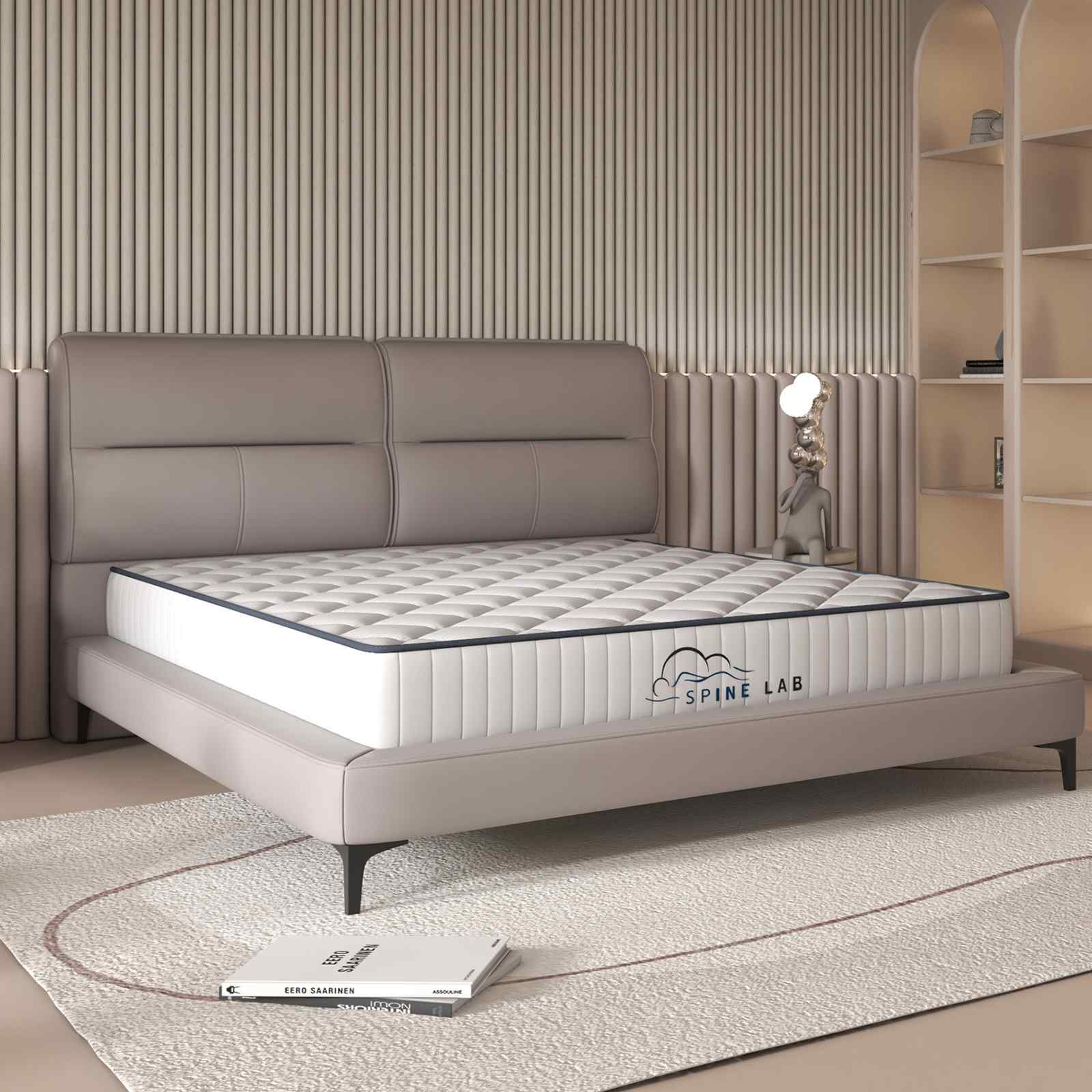 Spine-Lab Mattress 5 Zone 21cm Medium Firm Foam Bonnell Spring - King Single - White Chez Guru