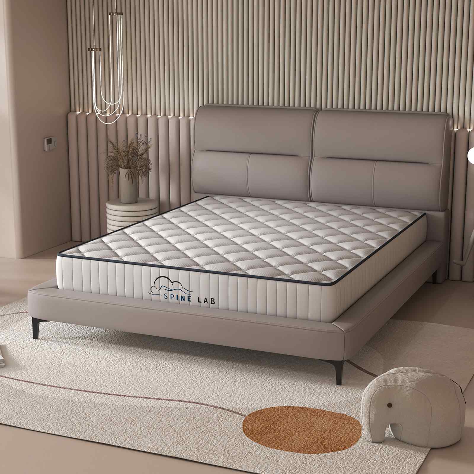 Spine-Lab Mattress 5 Zone 21cm Medium Firm Foam Bonnell Spring - King Single - White Chez Guru