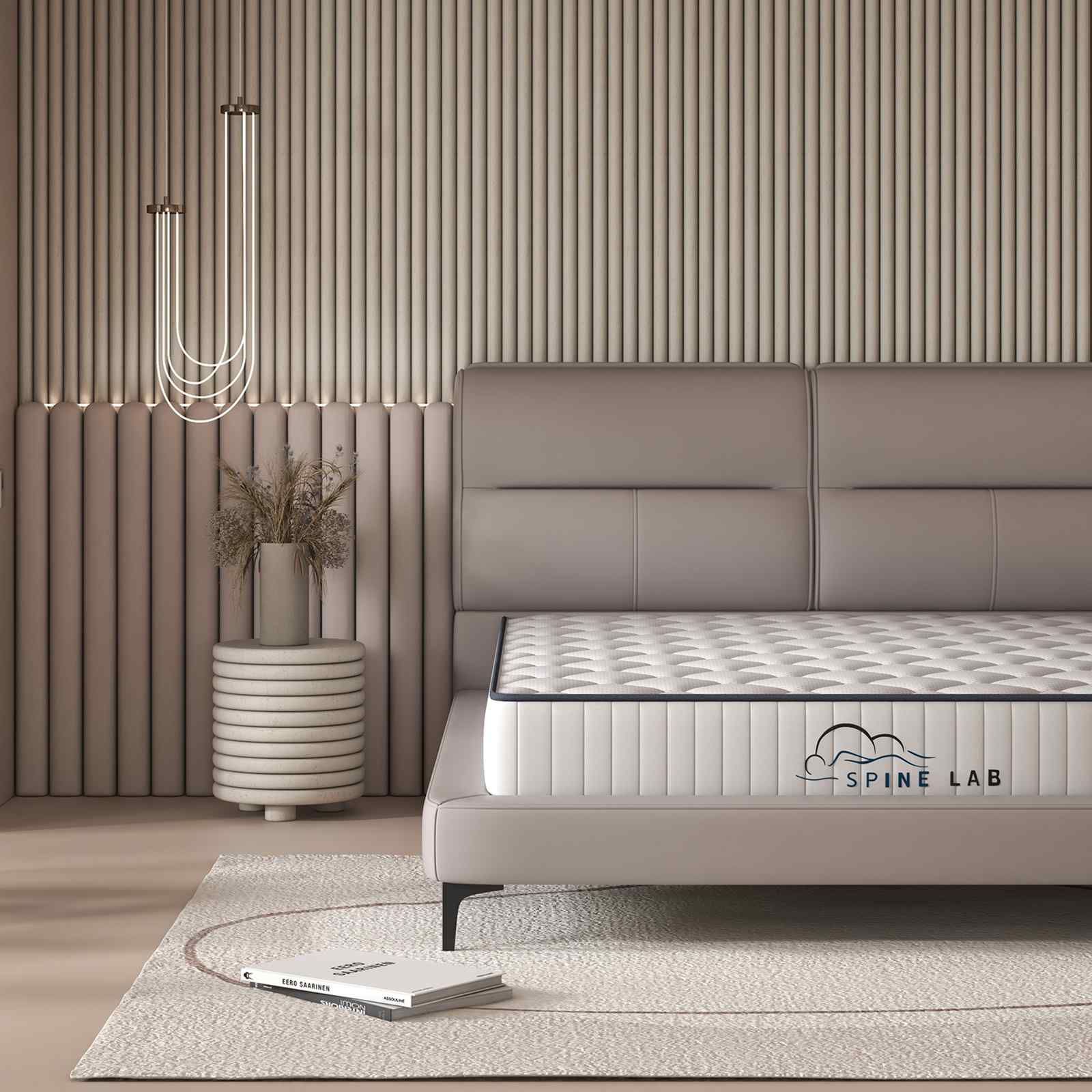 Spine-Lab Mattress 5 Zone 21cm Medium Firm Foam Bonnell Spring - King Single - White Chez Guru