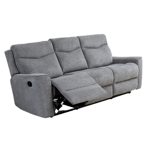 Fabric Motion Recliner Sofa Set Cosmic Light Gray Manual 3+2 Seater Chez Guru