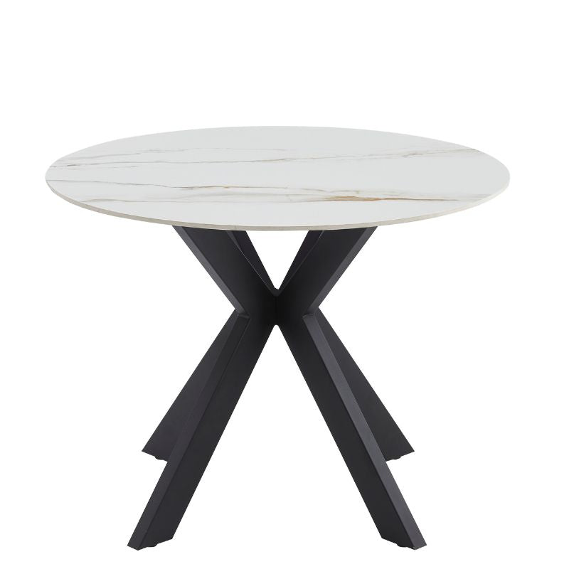 Tracey Round Marble Stone Dining Table Chez Guru