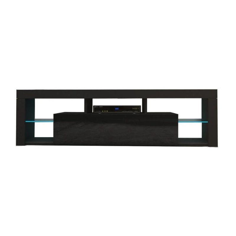 Modern TV Cabinet Living Room Furniture 200cm Black Chez Guru