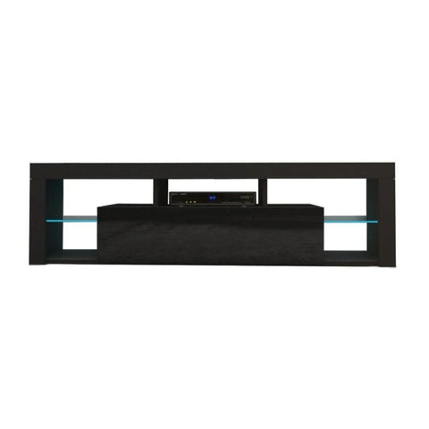 Modern TV Cabinet Living Room Furniture 200cm Black Chez Guru