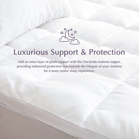 Hypoallergenic, Antibacterial w/ 100% Microfiber filling Mattress Topper - KING Chez Guru