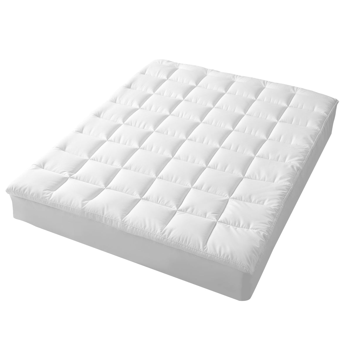 Hypoallergenic, Antibacterial w/ 100% Microfiber filling Mattress Topper - QUEEN Chez Guru