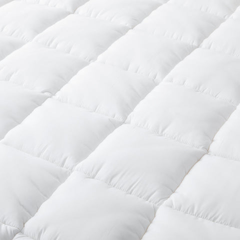 Hypoallergenic, Antibacterial w/ 100% Microfiber filling Mattress Topper - QUEEN Chez Guru