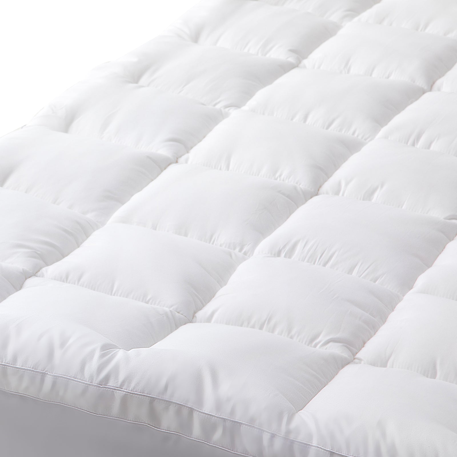 Hypoallergenic, Antibacterial w/ 100% Microfiber filling Mattress Topper - QUEEN Chez Guru