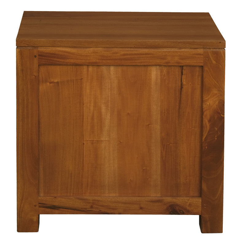 Amsterdam Solid Mahogany Timber 1 Drawer Bedside Table (Light Pecan) Chez Guru