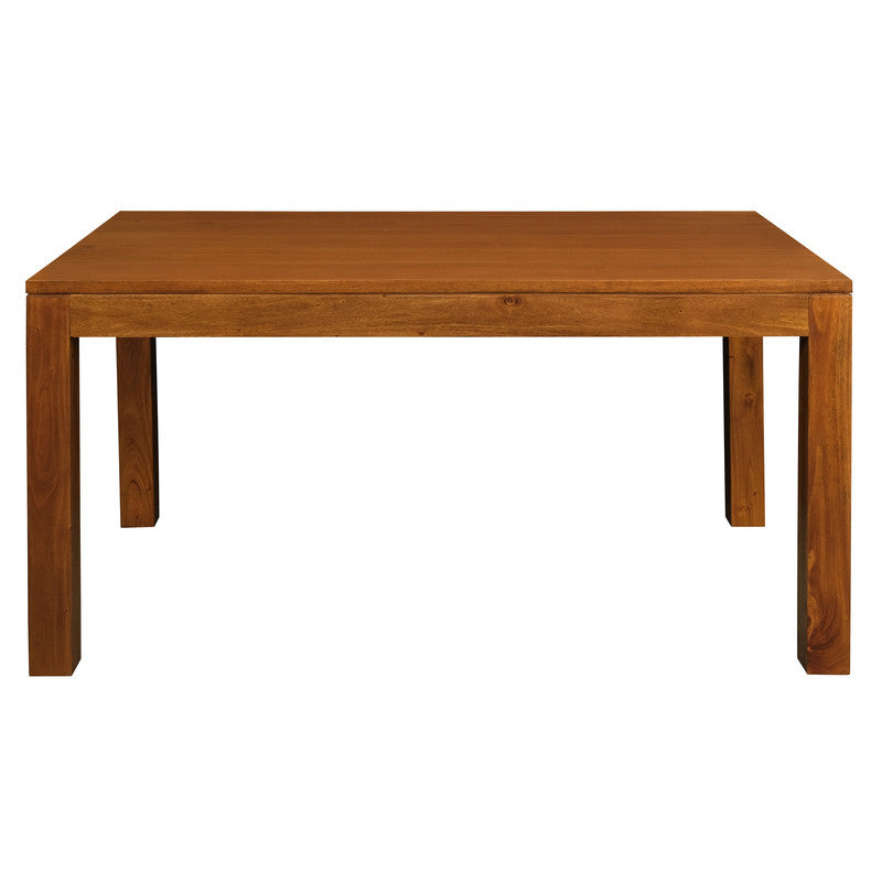 Amsterdam Solid Mahogany Timber Dining Table 120 x 70 cm (Light Pecan) Chez Guru