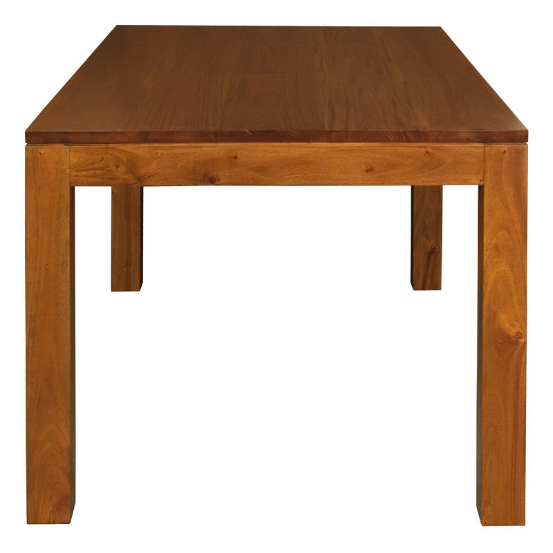 Amsterdam Solid Mahogany Timber Dining Table 120 x 70 cm (Light Pecan) Chez Guru