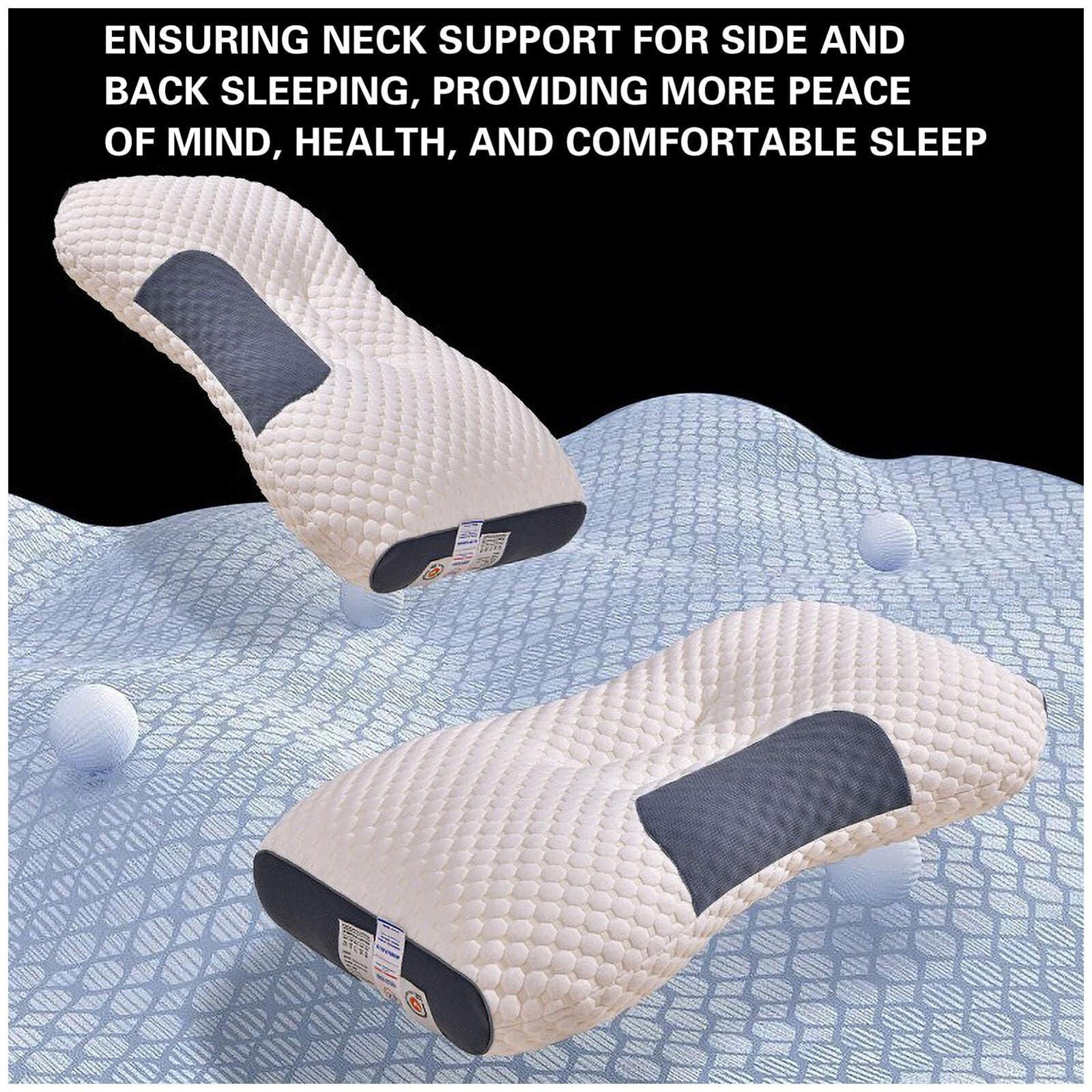 2 pcs Pain Relief Ergonomic Pillow Adjustable Contour Orthopedic Cervical Bed Pillow Chez Guru