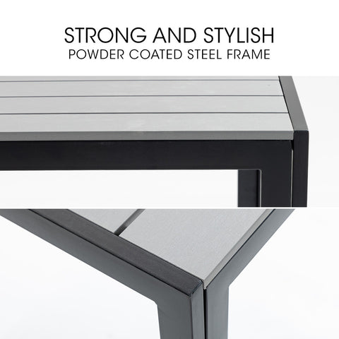 Fortia 5pc Outdoor Dining Furniture Set, 90 x 90cm Table and Chairs Setting for Outside