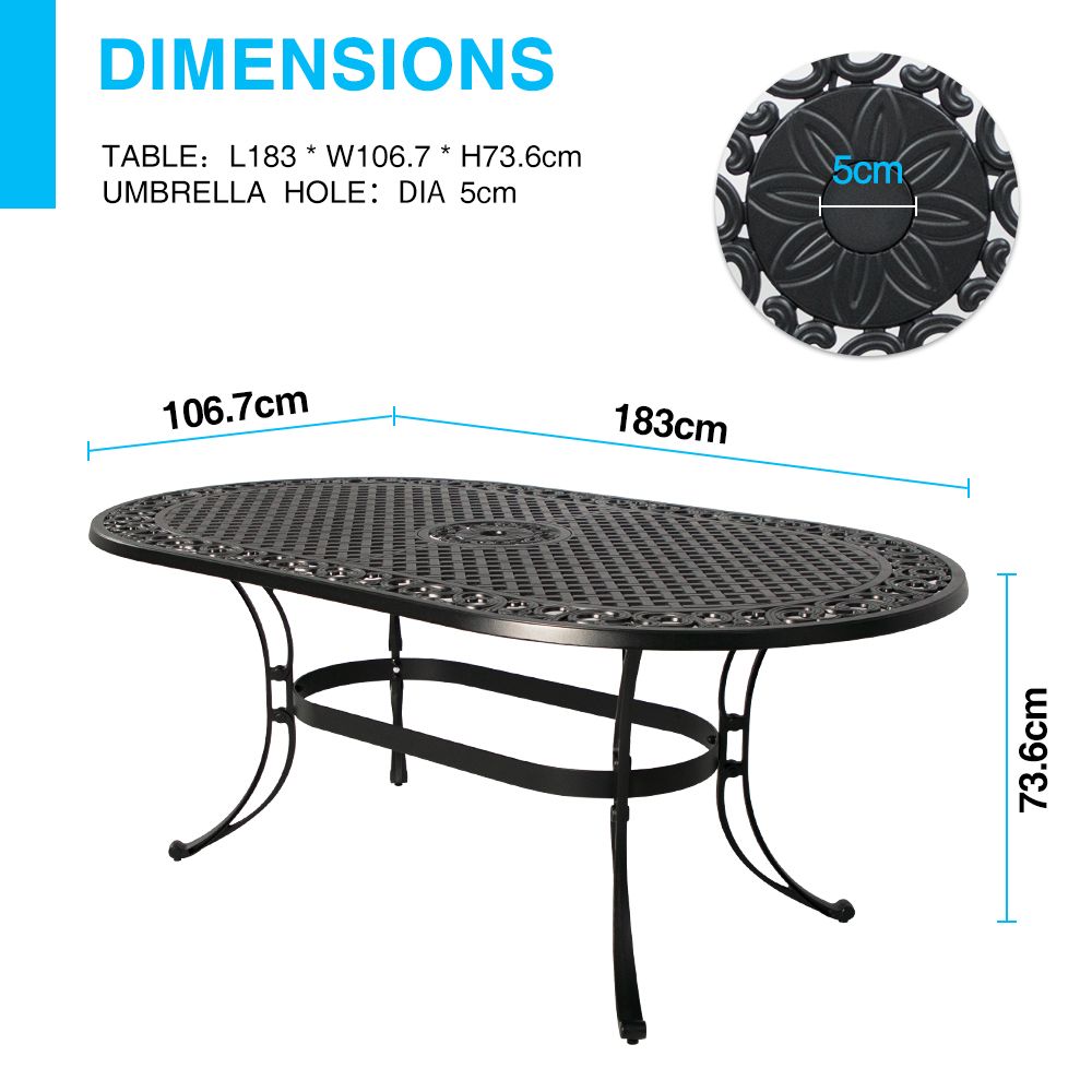 Fiji oval dining table Chez Guru