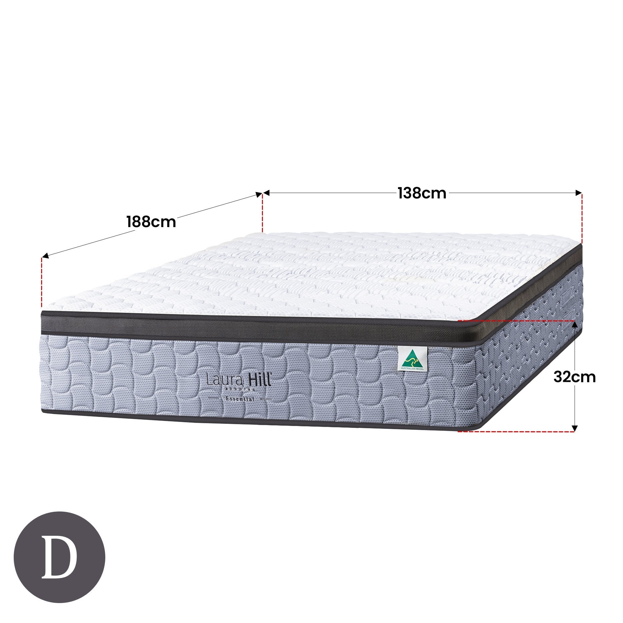 Laura Hill Essential Australian Made Double Premium Mattress Chez Guru