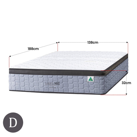 Laura Hill Essential Australian Made Double Premium Mattress Chez Guru